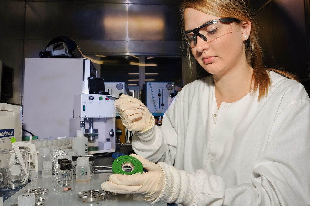 Scientist working in a research laboratory